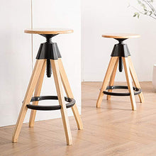 C-J-X STOOL/CHAIR Sgabelli da Bar in Legno Massello, Balcone Cucina Pub Sedia da Pranzo Cucina E Casa Sgabelli da Bar Bar Sedia Girevole KTV(Color:#2,Size:32 * 57-70CM)