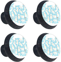 Gatti Senza Soluzione Di Modello Pomelli per Porta Set di 4 Pomelli per Mobili Manopole per Cassetti Cucina Armadio Vetro