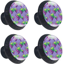 Viola Dolce Fresco Modello Viola Pomelli per Porta Set di 4 Pomelli per Mobili Manopole per Cassetti Cucina Armadio Vetro