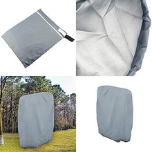 CHEYLIZI Copertura per Sedia Pieghevole e Reclinabile, all'aperto Tessuto Oxford Traspirante Impermeabile e Resistente ai Raggi UV per Sdraio da Giardino (Grey)