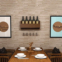 COLiJOL Portabottiglie Portabottiglie in Legno Massello Portabicchieri Portabicchieri a Parete Moderna Sala da Pranzo Tronchi Decorazioni da Parete per la Casa Portabicchieri Appesi Stoccaggio