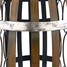 FTYYSWL 6 Bottiglie Portabottiglie Ripiano da Tavolo Botte Portabottiglie Materiale Ferro Robusto Espositore Artigianale Fatto A Mano E Portaoggetti Decorazioni per La Casa