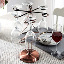 FYLHX Freestanding Tavolo Vino Cremagliera di Vetro Creativo Albero di Natale Metallo con 6 Ganci Portabicchieri da Vino per Home Bar Arredamento Cucina Soggiorno 14 Pollici