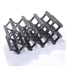 HLL Wine Rack, 11 bottiglie Assemblea Holder può essere sovrapposta solidi ripiani espositivi in legno, 6 colori,Carbone che brucia colori del vento