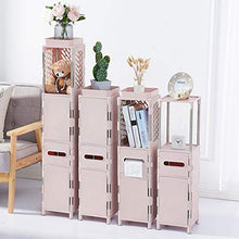 Armadietto WC Impermeabile,Plastica Armadietto Mobiletto con Ante, per Abiti Scarpe Giocattoli Libri, Facile da Assemblare(Rosa),Elite