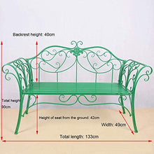 GaoF Panchina da Giardino per terrazza con Decorazione da Giardino, Panca da Balcone in Metallo per Il Tempo Libero con braccioli e Schienale, Seduta da Cortile con Struttura in ghisa, Utilizzata per