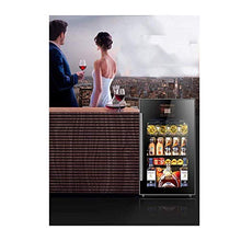 Armadietto per Vino freestanding, Porta in Vetro temperato LCD a Doppio Strato in Acciaio Inossidabile con Display LCD, casa/Bar