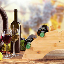 Relaxdays 10028814 Cantinetta in bambù, 5 Bottiglie, Forma di Arco, Porta Vino da Tavolo, Cucina, 18x48x24 cm, Naturale