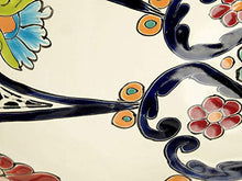 Cerames Hermosa - Lavabi da appoggio rotondi messicani | Lavabo Talavera in ceramica 40 cm dal Messico | Motivi decorativi colorati