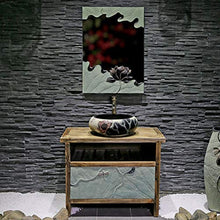 Washbasin Lavabo in Ceramica a Forma di Foglia di Loto Cinese lavabo Ovale lavabo Bagno in Ceramica (44 x 15,5 cm)