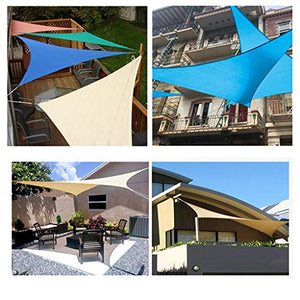 YTQ Ombreggiatura A Vela Triangolo da Giardino Telo Parasole Impermeabile Resistente al Sole per Patio Piscina All'aperto Giardino con Occhiello E Tre Corde Colore Multiplo 3x3x3M(Color:Bianca)