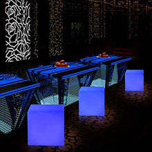 WYLX LED Cube Sgabello Luminoso Quadrato,Sgabello Cubo Luce,Sgabello Quadrato Illuminato A LED,Applica A Casa Illuminazione,43 * 43 * 43cm