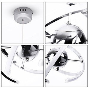 ELINKUME LED lampada a sospensione design moderno lampadario soggiorno sala da pranzo (23W)