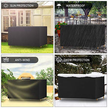 Copertura per Mobili da Giardino, Copertura Tavolo Esterno, Copertura per Tavolo da Giardino Rettangolare,Telo Mobili da Giardino Impermeabile, Tessuto Oxford Resistente, Anti-UV(180 x 120 x 74cm)