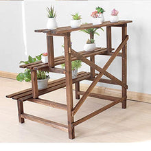 Ripiano in Legno massello a 3 Piani trapezoidale con ripiano for Piante, ripiano for fioriere (Size : 140cm)