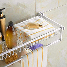 PYROJEWEL Scaffali Bagno Bar Banco di Bar Gancio in Alluminio Spazio Rack cremagliera Pieghevole Accessori mensola del Bagno Bagno mensola da Bagno