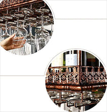 Sospensione Bar Semplice e Creativa Bancone Bar Cremagliera Vino Semplice e Creativa Ristorante Bicchieri da Vino Cremagliera Rovesciata Arte Ferro Retrò Portabottiglie Semplice e Creativa, PZW, 80