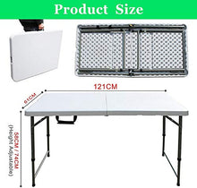 Tavolo da campeggio Tavolo pieghevole da 1,2 m multiuso (4ft) - Tavolo da campeggio da picnic per Catering, Camping, BBQ Party, Attività per interni all'aperto, semplice scrivania moderna Altezza rego