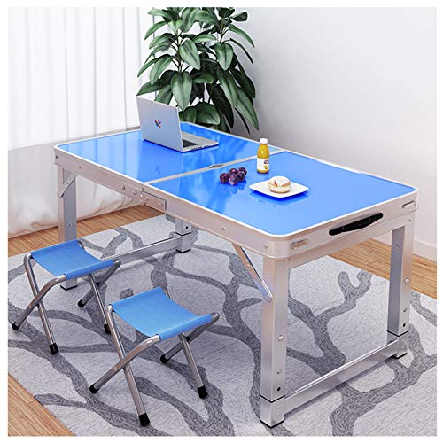 Ldfzq Tavolo da Pranzo E Tavolo Pieghevole E Sedia, Tavolo da Picnic Portatile con Foro per Ombrellone, Tavolo da Studio Regolabile, Balcone da Giardino da Campeggio