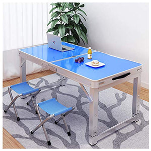 Ldfzq Tavolo da Pranzo E Tavolo Pieghevole E Sedia, Tavolo da Picnic Portatile con Foro per Ombrellone, Tavolo da Studio Regolabile, Balcone da Giardino da Campeggio