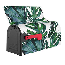 Copertura magnetica per cassetta postale con foglie di palma tropicale di ibisco, design unico, per giardino, cortile, dimensioni standard, 53 x 45 cm