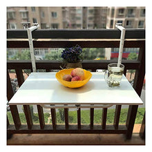 Balcone Appeso Tavolo in metallo in metallo in ferro battuto tavola pieghevole appeso semplice mini parete hanging scrivania scrivania tavolo da pranzo (nero) (taglia: per ringhiere 4-11,5 cm di largh