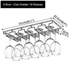 LLT Wine Rack, Cremagliera Della Decorazione Della Parete Della Novità, Wine Rack Ripiano in Vetro Calici Goblet Rack Sotto Mensola Ferro Rivestimento Attaccatura Del Supporto Di Cremagliera Di Bronz