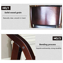Chair QL Sedia da Pranzo in Legno Massello Semplice Nordica con Seduta in Pelle PU, Sedia Pieghevole Salvaspazio in Legno Massello, Sedia da Ufficio Portatile per Il Tempo Libero Sedia Pieghevole