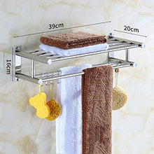 MRDAER Portasciugamani, portasciugamani Doppio a Parete, mensola portasciugamani da Bagno in Acciaio Inossidabile, portasciugamani Multiplo, mensola da Bagno, per armadi da Bagno da Cucina (dimensi
