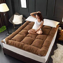 Materasso con Letto Matrimoniale futon e Singola Pieghevole e rotolati materassi per Pavimenti più Alti 10cm futon Trapuntato spazi spazi per Il Campeggio Picnic Balconi/B: Brown / 90x200cm Evo