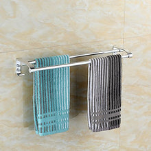 MBYW Portasciugamani Moderno Portasciugamani Elegante per Il Bagno di Moda Spazio in Alluminio Doppio portasciugamani Solido Bagno di Spessore mensola Bagno Singolo palo Lunghezza Luce 60CM