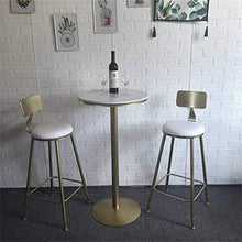 Yxsd Sgabello da bar, altezza sgabello moderno sgabello da bar sedie con schienale, moderno pub cucina bancone altezza, seduta in ecopelle (colore : bianco, Dimensioni: 45 cm)
