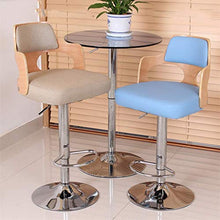 LLT Pratico sgabello Sgabelli contatore Chair Cucina Colazione Bar Stool 360 ° Swivel Bar Sedia da ufficio Altezza regolabile Barbershop Lino sedile Carico massimo 130Kg,Blu,45~63 cm