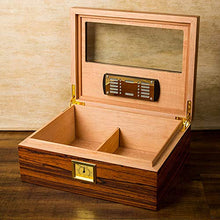 ChangDe-- Scatola di sigari - Scatola di sigari in Legno di umidificatore Importato con Finestra di Legno di Cedro (Color : A)