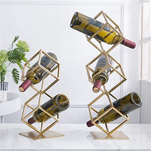 Classico 3 Tier Freestanding Desktop Cube bottiglia di vino Rack |Mensola Hanging lusso Titolare del calice del vino Metallo Ferro Vino bagagli controsoffitto for il ristorante, casa, bar Disponibile