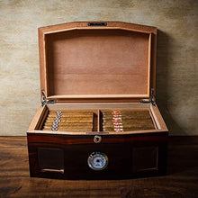 Minmin Cigar Cabinet desktop Grande capacità Legno di Cedro Con igrometro Cigar Idratante alcolizzazione Box, 340x240x170mm accessori del sigaro (Size : 340x240x170mm)