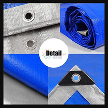 Tewango Argento + Blu ha ricoperto Water Resistant Tarp Heavy Duty Outdoor Rain Blocca Ombra Vela Patio Truck Copertura della Pellicola 180GSM (Color : 3M X 3M)