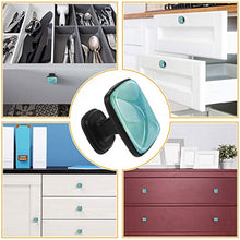 Struttura dell'acquerello Pomelli per Porta Set di 4 Pomelli per Mobili Manopole per Cassetti Cucina Armadio Vetro