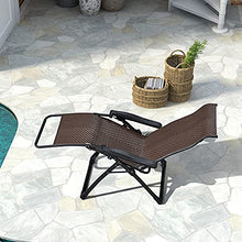 AAGYJ Sedie da Spiaggia Pieghevoli, Sedia reclinabile con Schienale Alto, Sdraio, sedie in Vimini in Rattan a gravità Zero, per Giardino Patio a Bordo Piscina Campeggio all'aperto al Coperto