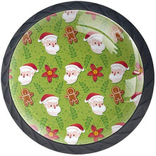 Natale Willow Doll Santa Claus Verde Rosso Bianco Pomelli per Porta Set di 4 Pomelli per Mobili Manopole per Cassetti Cucina Armadio Vetro