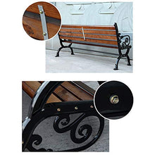 household products Panca da Giardino Terrazza, Panchina per Il Tempo Libero con Schienale, Struttura in Metallo Panchina Portico Mobili, Molto Adatto per Ponte/Portico/Balcone/Cortile E Giardino