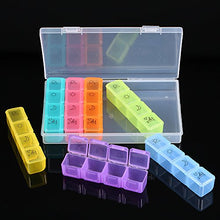 Leeofty Scatola di immagazzinaggio Portatile settimanale di prescrizione e farmaci Case Pill Organizer 7 Giorni 4 Volte al Giorno Mattina mezzogiorno Pomeriggio Notturno 28 Slot