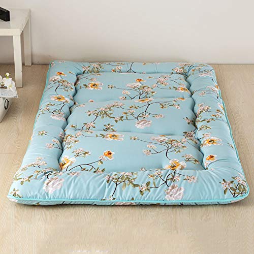 WSZGR 100% Cotone Futon Roll Up Portatile Campeggio Materasso,Giapponese Materasso A Pavimento Shikibuton,Stampato Pavimento Sleeping Pad 200x220cm/79x87inch