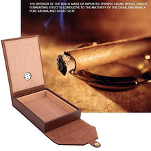HGY Mini Cuoio Portatile Humidor Cigar Box Legno di Cedro portasigarette Contenitore di immagazzinaggio (Brown)
