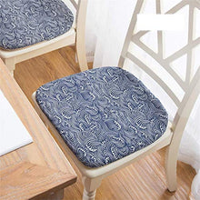 MissZZ Cuscini per sedie da Pranzo con Lacci, Confezione da 4, Cuscini per sedie Rimovibili, Cotone, Lino, Giardino, Patio, Cuscini per Ufficio (Sedia Non Inclusa) -d 42x40x3cm