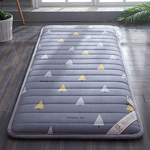 Nileco Tatami Tappetino Dormire, Coprimaterasso Trapuntato Regina & Re Materasso Futon Morbido Fodera del Materasso Pad per La Casa,dormitorio Studentesco-d Queen