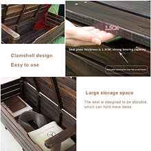 panchine portaoggetti da esterno in legno Deck Box per mobili da giardino, Park Lawn Balcony Portico Panchina da giardino con ripostiglio, Sedia da banco resistente all'acqua per 2-3 persone