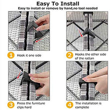 Kuinayouyi - Clip per mobili da giardino, in vimini, per sedie in rattan, con clip di fissaggio, 8 pezzi, 6 cm