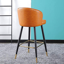 YS Sedia Sedia da Bar in Metallo, Sedile da Ristorante Seggiolone in Ferro Leggero Stile Europeo Adatto per Reception Camera da Letto Familiare Coffee Shop,un ~ Arancione