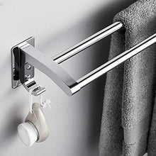 WWWANG - Portasciugamani da Bagno in Acciaio Inox a Doppio Polo, per Bagno o Cucina, Montaggio a Parete, Porta Asciugamani Cromato, 52 cm